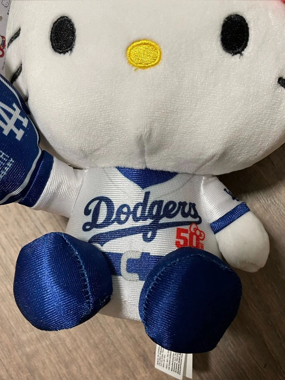 50th Anniversary Los Angeles Dodgers x Hello Kitty Plush Toy NWT - Blue & White